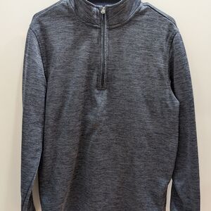Men's Charcoal Zip-Up Sweater